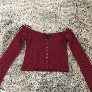 Forever 21 long sleeve crop top!